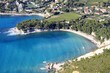 Plage de l'arène à Cassis vue de la route des Crêtes
