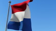 3d animated flag of netherlands waving in the wind