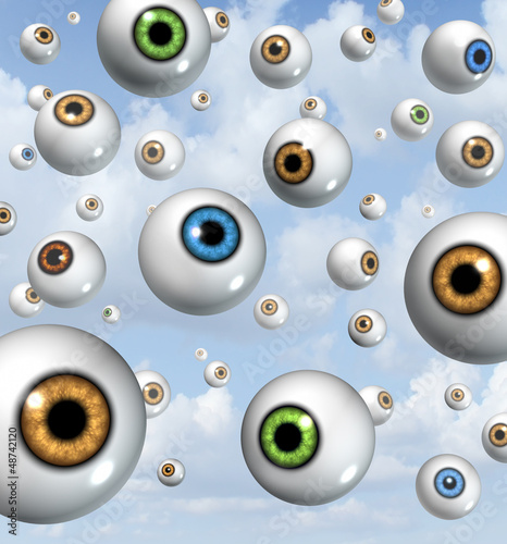 Illustration: Vision and eye Ball Background Vision and eye Ball Background