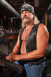 Biker Gang Man on Motorcycle