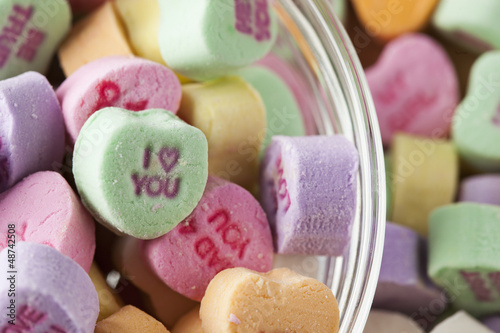 Photo: Colorful Conversation Hearts Candy Colorful Conversation Hearts Candy