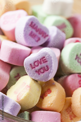 Photo: Colorful Conversation Hearts Candy Colorful Conversation Hearts Candy