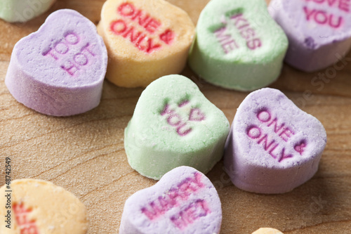 Photo: Colorful Conversation Hearts Candy Colorful Conversation Hearts Candy