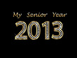 Graduate 2013 senior year in gold