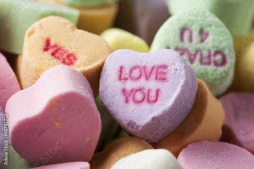 Photo: Colorful Conversation Hearts Candy Colorful Conversation Hearts Candy