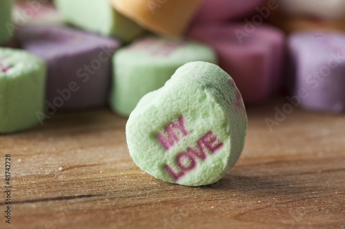 Photo: Colorful Conversation Hearts Candy Colorful Conversation Hearts Candy