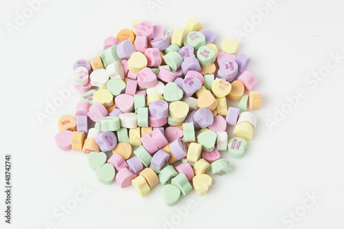 Photo: Colorful Conversation Hearts Candy Colorful Conversation Hearts Candy