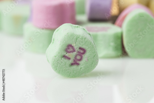 Photo: Colorful Conversation Hearts Candy Colorful Conversation Hearts Candy