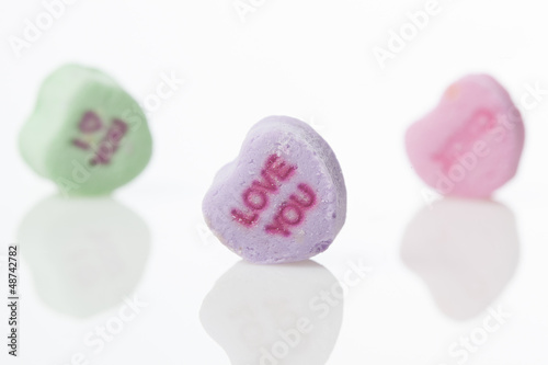 Photo: Colorful Conversation Hearts Candy Colorful Conversation Hearts Candy