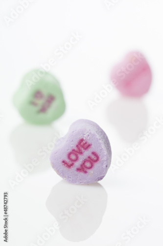 Photo: Colorful Conversation Hearts Candy Colorful Conversation Hearts Candy