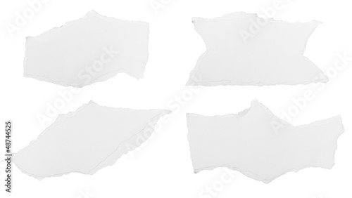 Photo: white paper ripped message background white paper ripped message background