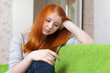 Photo: teen girl having disappointment teen girl having disappointment