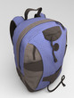 Illustration: Blue travel backpack Blue travel backpack