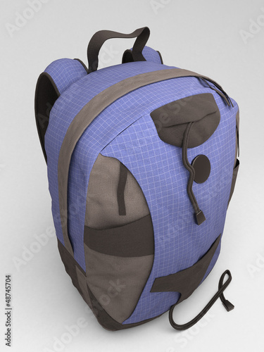 Illustration: Blue travel backpack Blue travel backpack