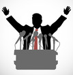 person before a microphone