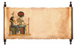 Scroll with Egyptian papyrus