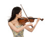 young female violin player