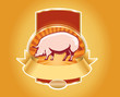 Vector: fresh pork label with pig fresh pork label with pig