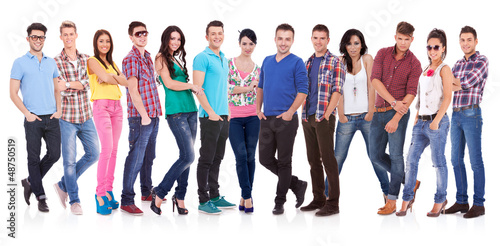 Photo: Happy smiling group of friends standing together Happy smiling group of friends standing together