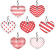 Pink textured hearts