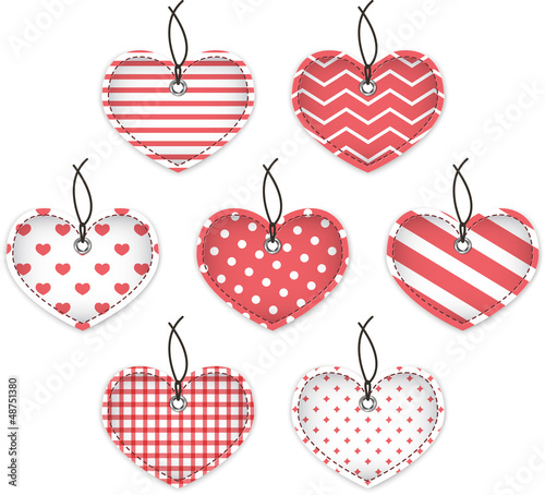 Vector: Pink textured hearts Pink textured hearts