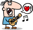 man singing love song for valentines day