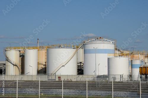 Photo: Alsace, oil tank in the port of Strasbourg Alsace, oil tank in the port of Strasbourg