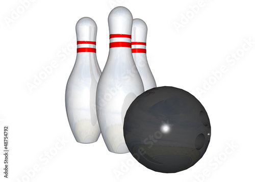 Illustration: PIN BOWLING - 3D PIN BOWLING - 3D