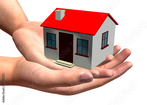 Illustration: HOUSE IN HAND - 3D HOUSE IN HAND - 3D