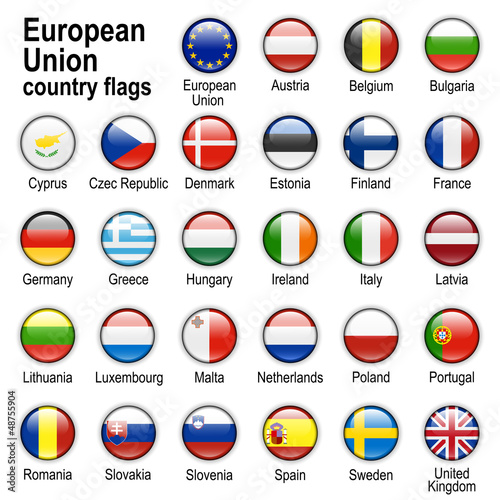 Vector: Flags of countries - members of European Union Flags of countries - members of European Union