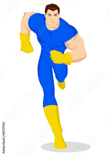 Vector: Vector illustration of a superhero running Vector illustration of a superhero running