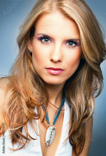 Photo: Portrait of pretty blonde woman Portrait of pretty blonde woman