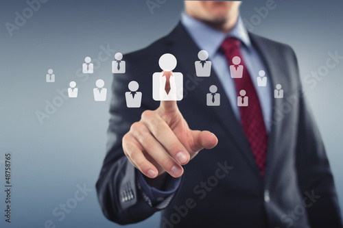 Photo: Man with Touchscreen Network / Human Resources Man with Touchscreen Network / Human Resources