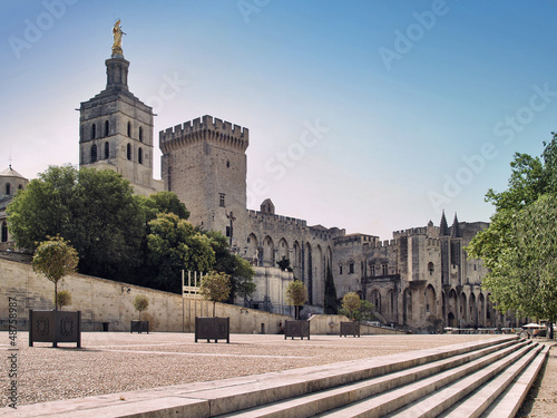 Photo: Popes' Palace in Avignon, France Popes' Palace in Avignon, France