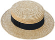 chapeau de paille, canotier "Maurice Chevalier"