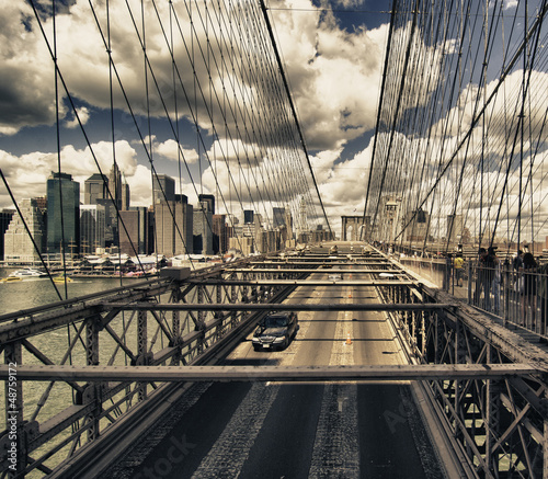 Photo: Brooklyn Bridge view, New York City Brooklyn Bridge view, New York City