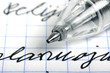 Ballpoint pen and letters written by child