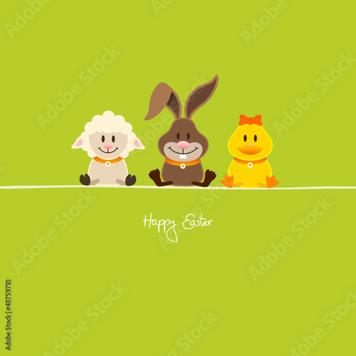 Vector: Lamb, Bunny & Duck Lamb, Bunny & Duck
