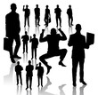Vektor: Business Man Silhouettes Business Man Silhouettes