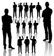 Vektor: Business Man Silhouettes Business Man Silhouettes