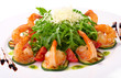 arugula dish with shrimp