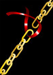 chain and ribbon