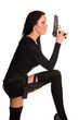 Agentin mit Pistolen