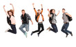 Photo: Group of happy young people jumping Group of happy young people jumping