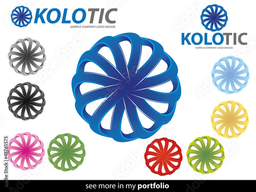 Vector: Company Logo Digital Flower Design,Vector Company Logo Digital Flower Design,Vector