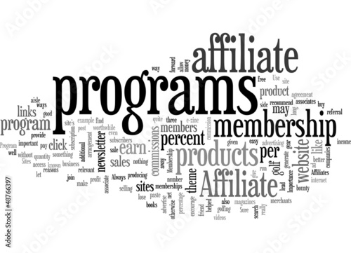 Vector: Affiliate Program to Membership Sites Concept Affiliate Program to Membership Sites Concept
