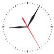 Illustration: The clock and timestamp without numbers The clock and timestamp without numbers