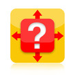 Question mark with different ways icon