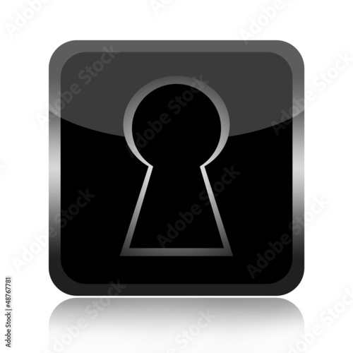 Illustration: Black key hole icon Black key hole icon