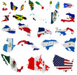 North America countries flag maps